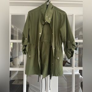 Sanctuary Olive Anorak Jacket Small with Cinch Waist